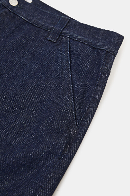 Relax Fit Indigo Wide Leg Organic Cotton Men's Jeans 4
