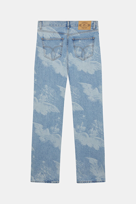 Relax Kalıp Açık Mavi Straight Erkek Jean Pantolon 2