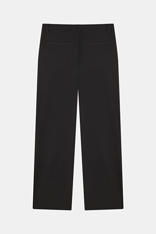 Relax Fit Black Wide Leg Men's Trousers 2