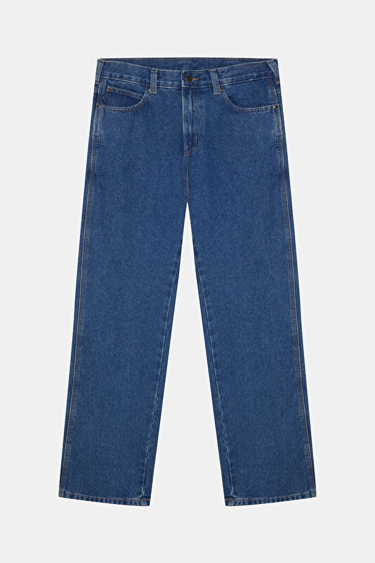 Relax Fit Blue Wide Leg Men's Jeans