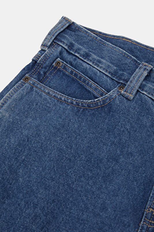 Relax Fit Blue Wide Leg Men's Jeans 4