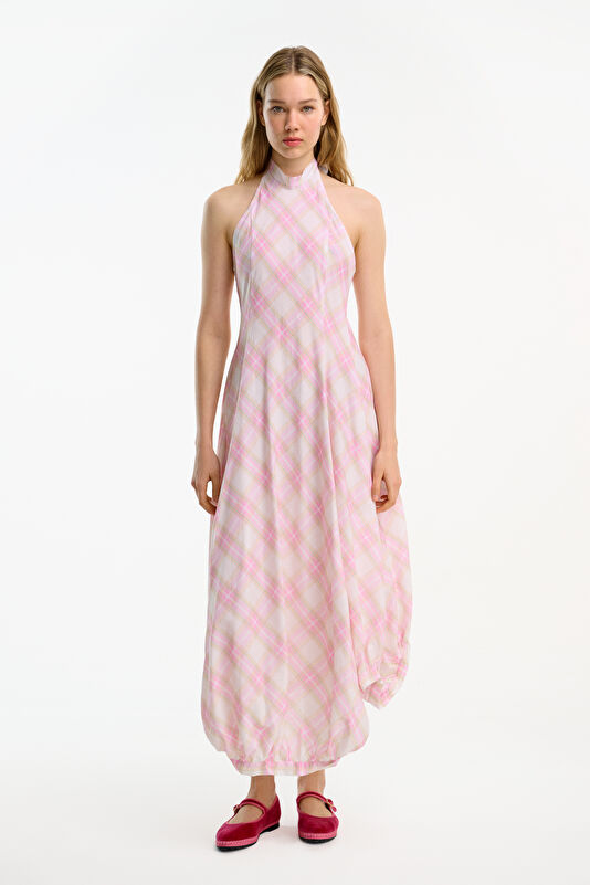 Pink Plaid Women's Dress
