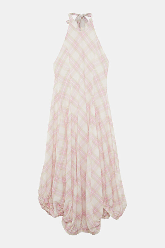 Pink Plaid Women's Dress 3