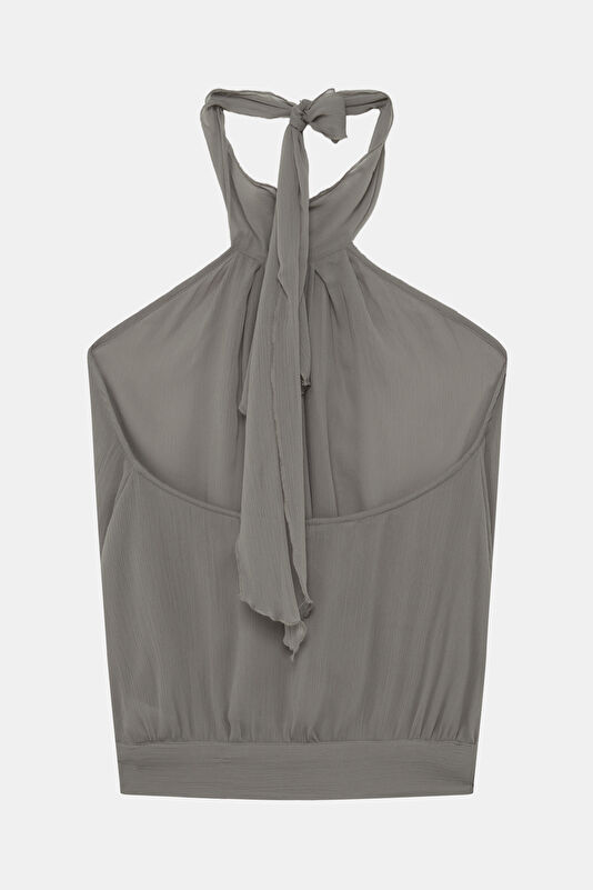 Gray Sleeveless Women's Blouse 2