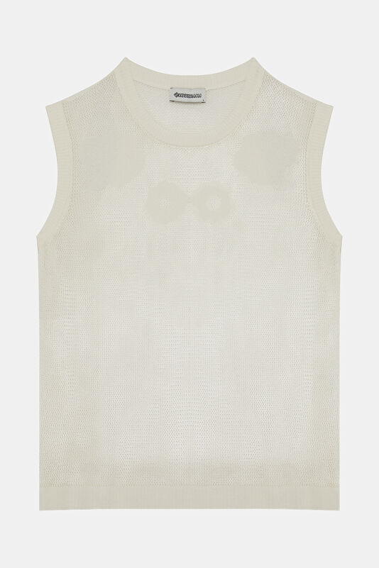 Ecru Sleeveless Women's Blouse