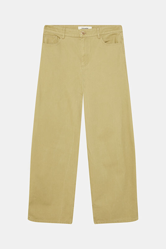 Khaki Wide Leg Women's Pants