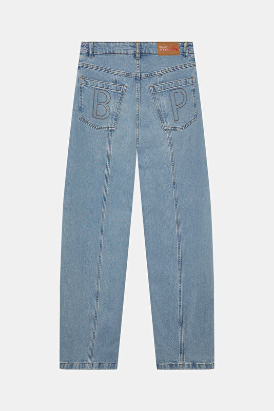 Açık Mavi Straight Kadın Pantolon 2