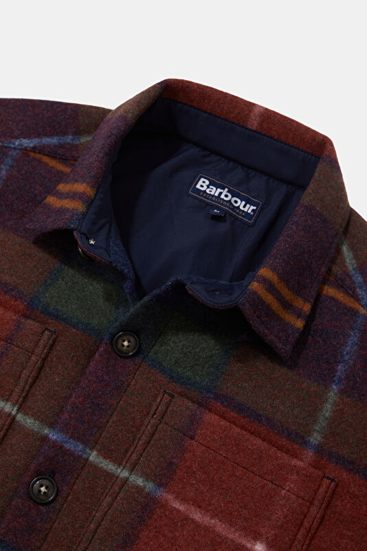 Chapter Tailored Check Bordo Ekose Erkek Gömlek 3