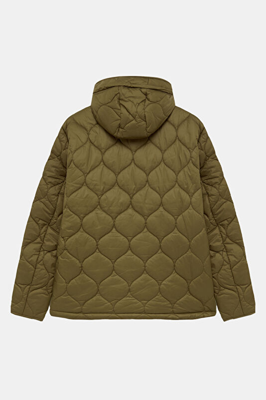 Re-Engineered Hooded Spey Quilted Green Zip-Up Men's Jacket 2