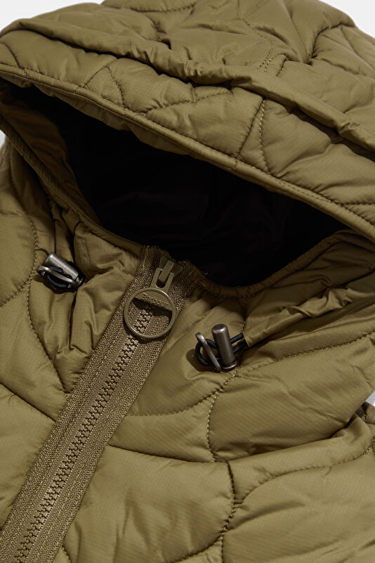 Re-Engineered Hooded Spey Quilted Green Zip-Up Men's Jacket 4
