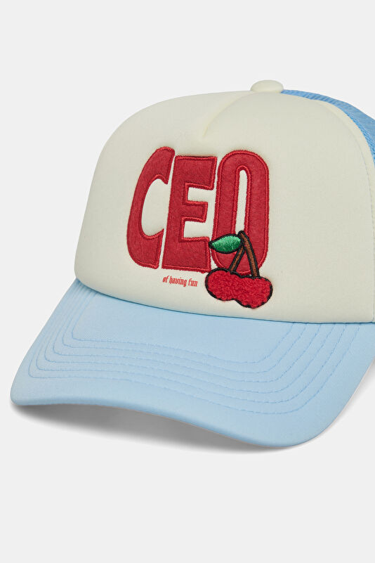 Light Blue Embroidered Hat 3
