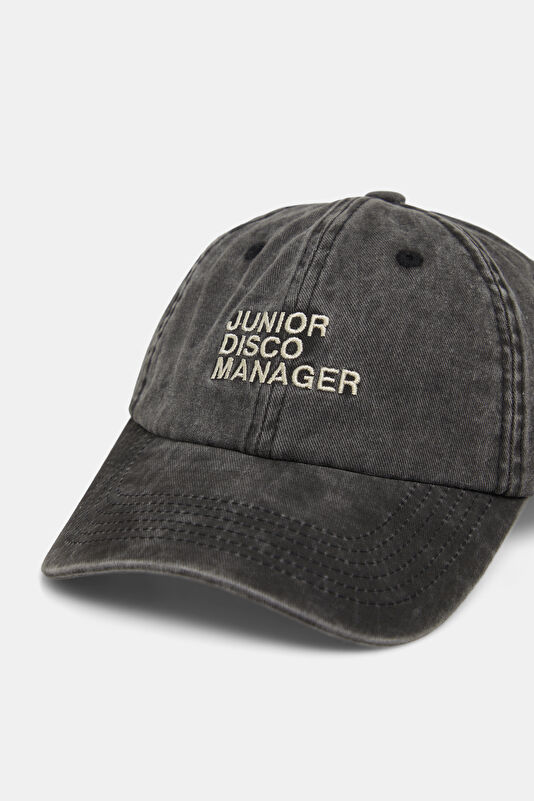 Black Embroidered Hat 3