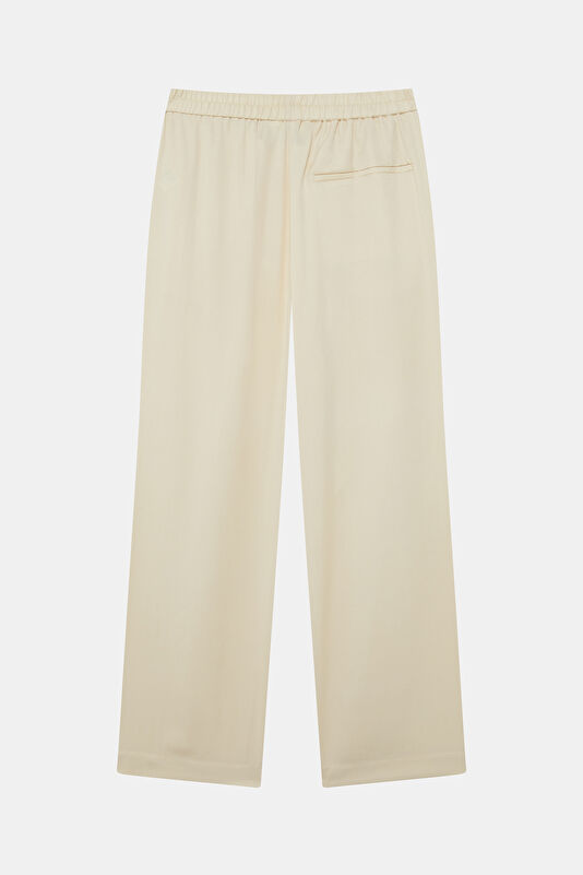 Relax Fit Beige Wide Leg Tencel Men's Sports Trousers 2
