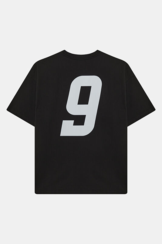 Relax Fit Black Crew Neck Printed Men's T-Shirt 2