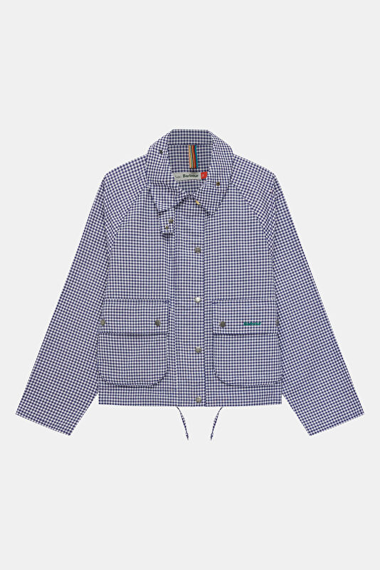 X Paul Smith Gingham Spey Casual Lacivert Kadın Mont