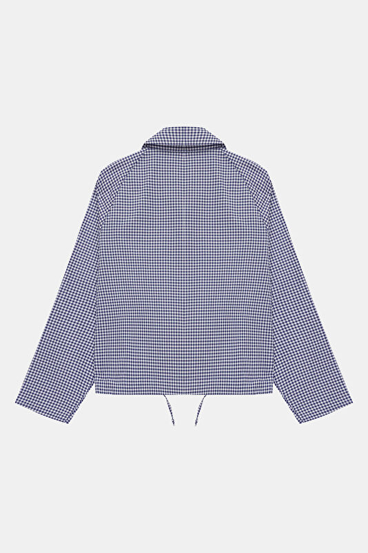 X Paul Smith Gingham Spey Casual Lacivert Kadın Mont 2