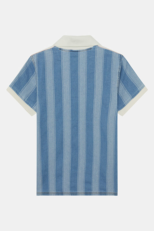 Mavi Polo Yaka Kadın T-Shirt 2