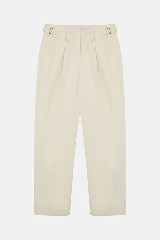 Cream Straight Women's Pants 4