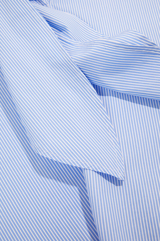 Light Blue Striped Patterned Women's Blouse 4