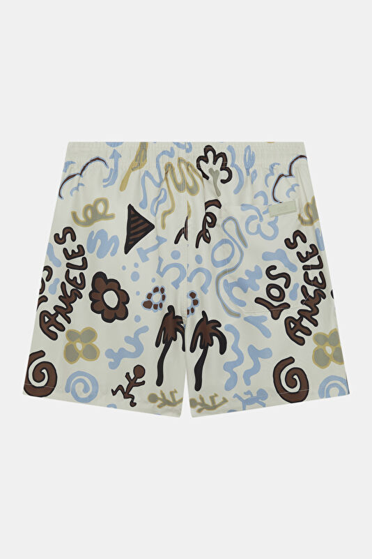 Multicolored Patterned Elasticated Men's Swimsuit 2