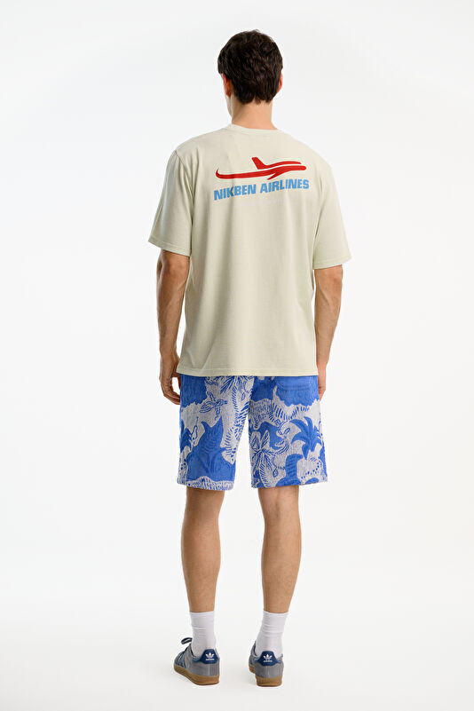 Blue Patterned Men's Shorts 2