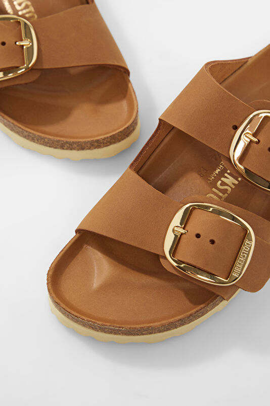 Arizona Big Buckle Leoi Brown Women's Slippers 4
