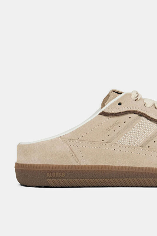 Tb.490 Mule Leather Cream Women's Sneakers 4