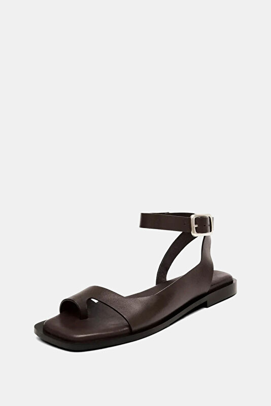 Tebas Leather Brown Women's Sandals 2
