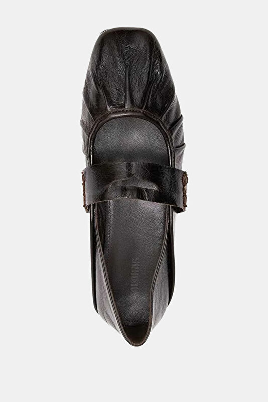 Bargo Leather Kahve Kadın Babet 3