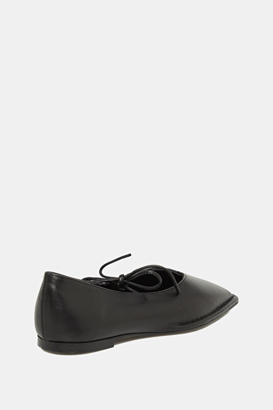 Sway Leather Siyah Kadın Babet 3