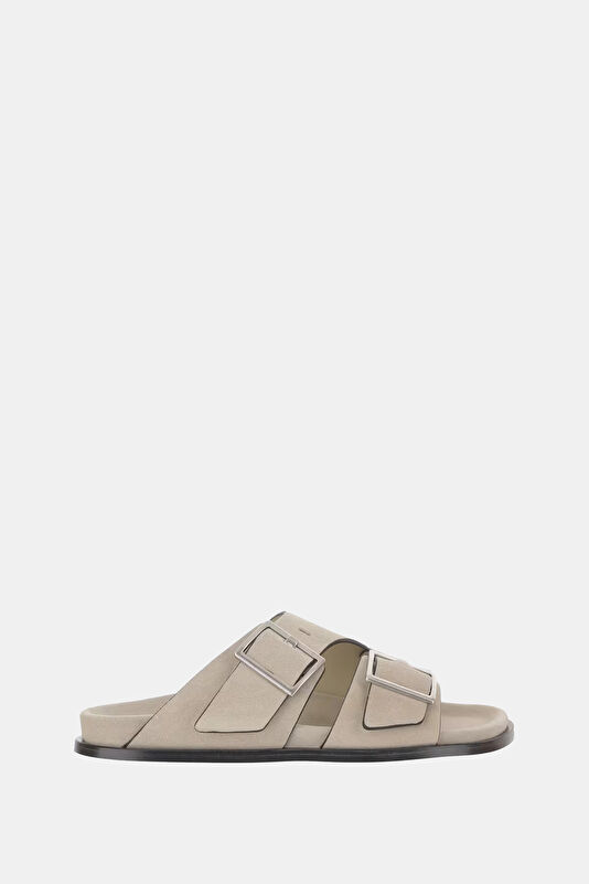Alba Suede Leather Beige Women's Sandals