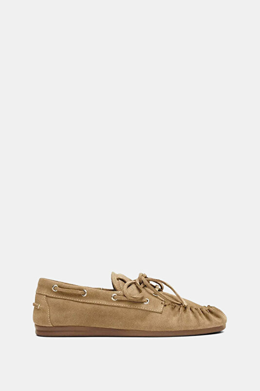 Rowan Suede Leather Koyu Bej Kadın Ayakkabı