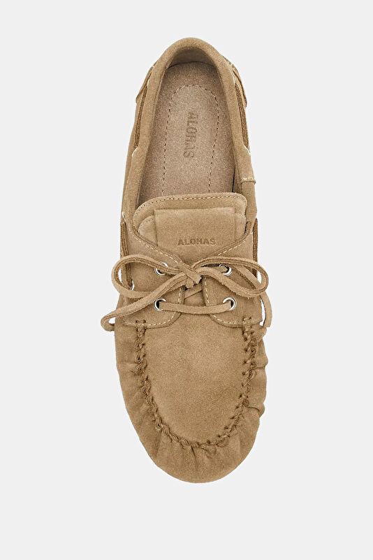 Rowan Suede Leather Koyu Bej Kadın Ayakkabı 3