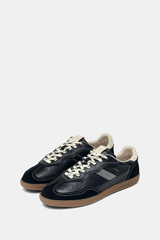 Tb.490 Rife Grain Leather Siyah Kadın Spor Ayakkabı 2