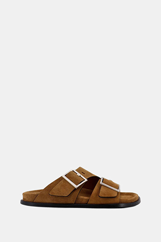 Alba Suede Leather Tan Women's Sandals