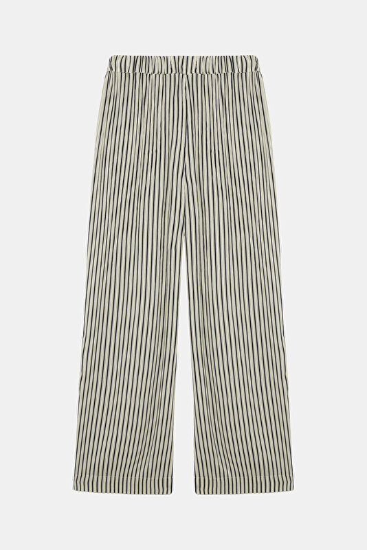 Cream Straight Viscose Women's Pants 2