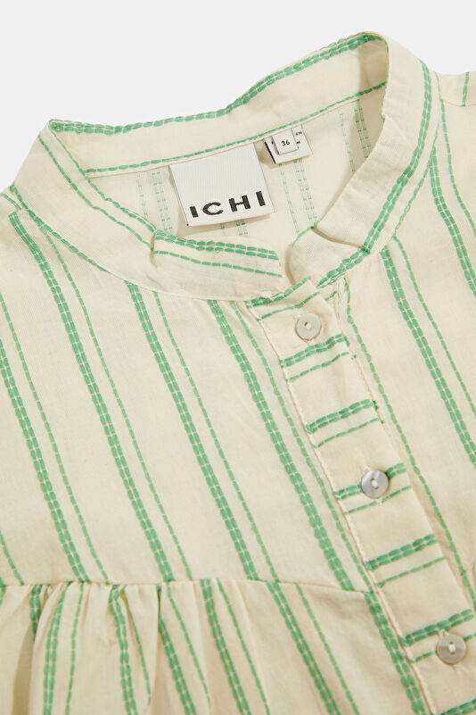 Cream Striped Women's Shirt 3