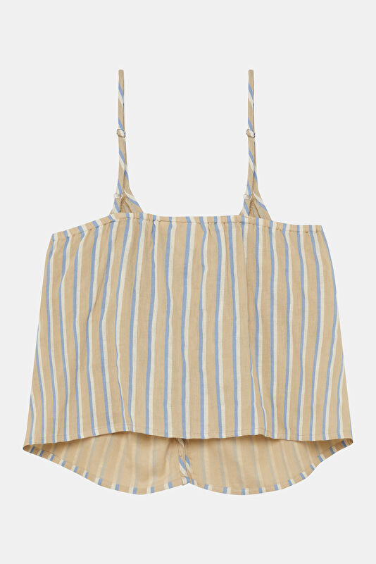 Mink Striped Strappy Women's Blouse 2