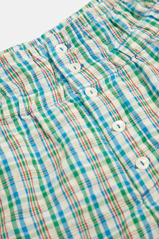 Turquoise Plaid Women's Shorts 3
