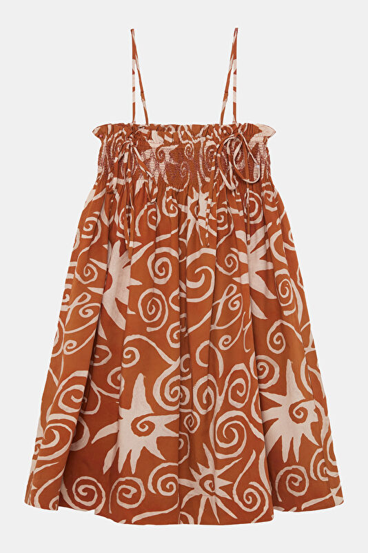 Tile Patterned Mini Women's Dress