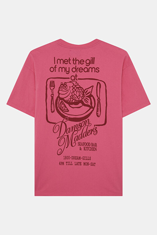 Pink Crew Neck Women's T-Shirt 2