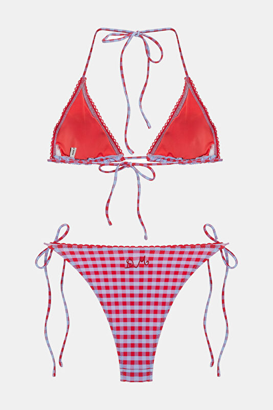 Red Plaid Women's Bikini 2