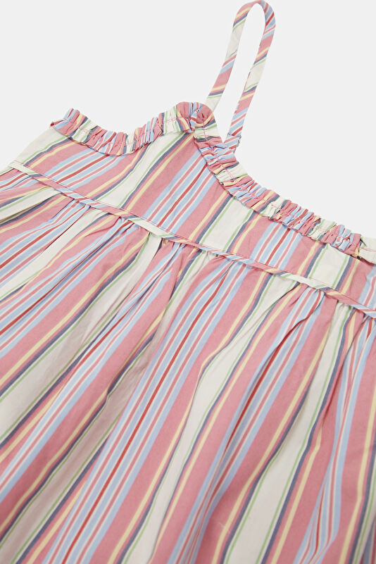 Pink Striped Sleeveless Women's Blouse 3