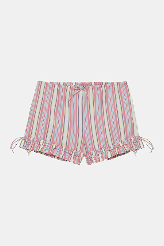 Pink Striped Women's Shorts