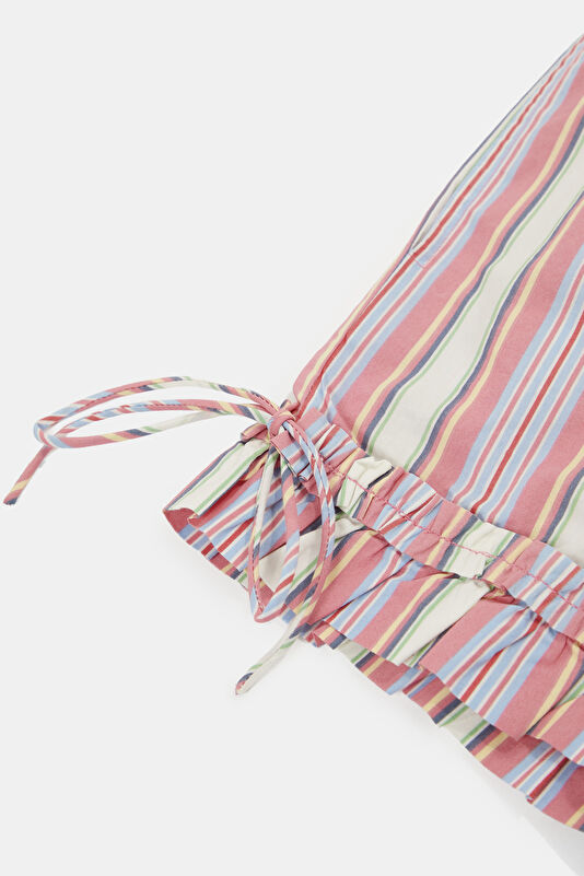 Pink Striped Women's Shorts 4