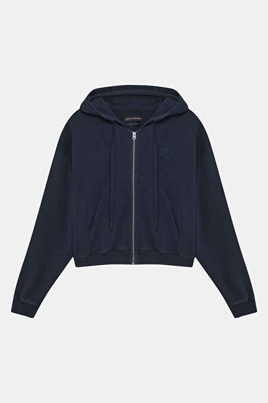 Lacivert Kapuşonlu Kadın Sweatshirt