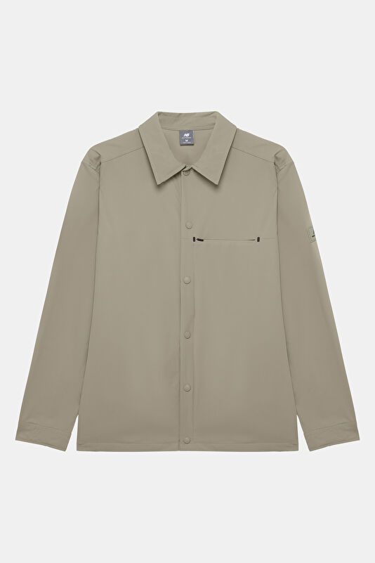 Beige Buttoned Men's Jacket