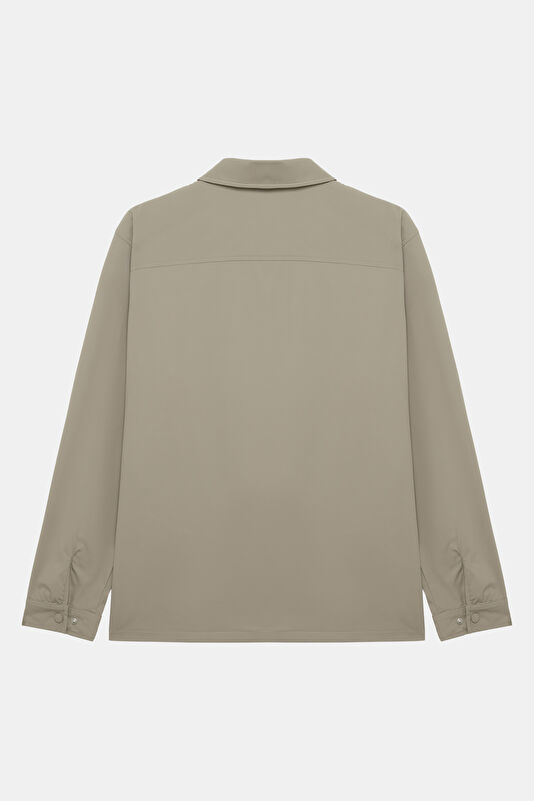 Beige Buttoned Men's Jacket 2