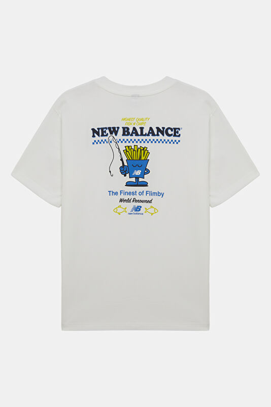Relax Fit White Crew Neck Printed Men's T-Shirt 2