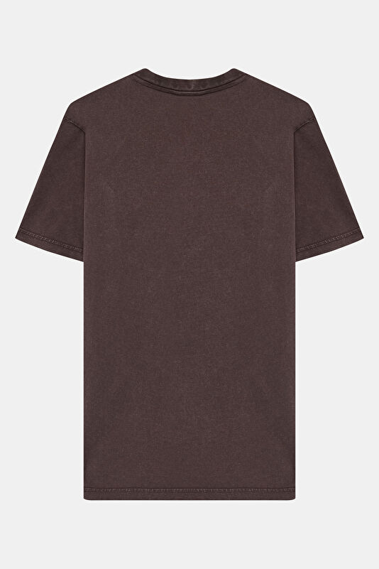 Relax Fit Coffee Crew Neck Printed Men's T-Shirt 2
